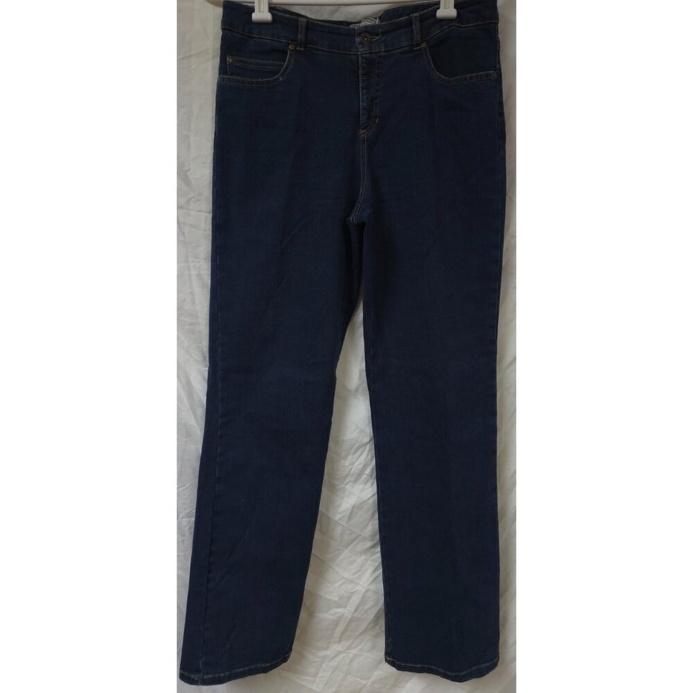 Tribal Jeans Stretch-Extensible Womens Sz 8 Mid Rise Dark Wash Denim Jeans 32x33